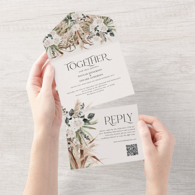 pampas de eucalipto roxos modernos casamento códig (Tearaway)