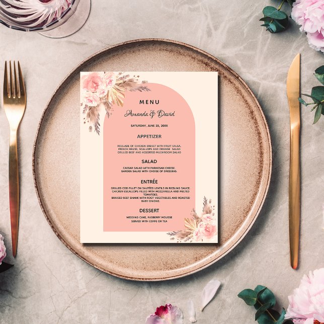 Pampas de rosa de Casamento - prado de ouro floral (Criador carregado)