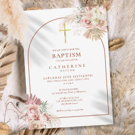 Pampas Grass Arch Baptism Christening Convite