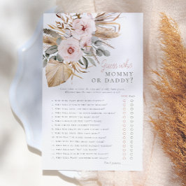 Pampas Grass Boho Adivinha Quem Chá de fraldas Jog