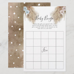 Pampas Grass Gender Reveparty Baby Bingo Game