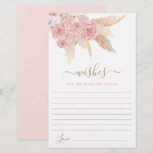 Pampas Grass Pink floral Desejos para o Cartão Br