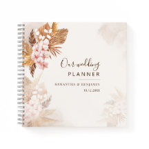 Pampas Grass Terracotta Floral WedPlanner Planner