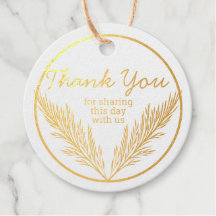 Pampas Grass Weding Elegante Chic Real Gold Foil