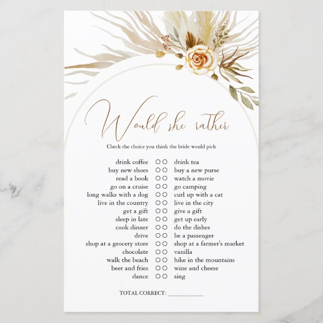 Pampas Podia Ela Preferencialmente Jogo De Chá de  (Frente)