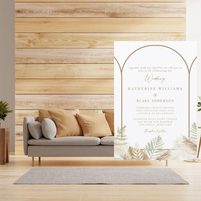 Pampas Simplesmente Elegantes E Convite Neutro Dou (Criador carregado)