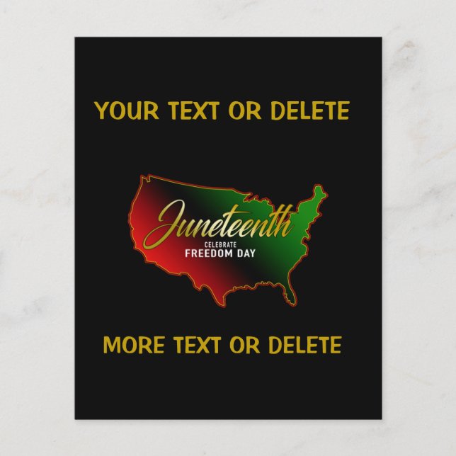 Pan-Africano, Panfleto de Juneteenth (Frente)