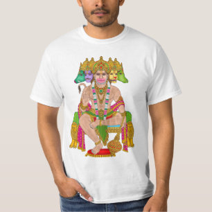 Panchmukhi Hanuman T-Shirt Poderoso Senhor Hindu