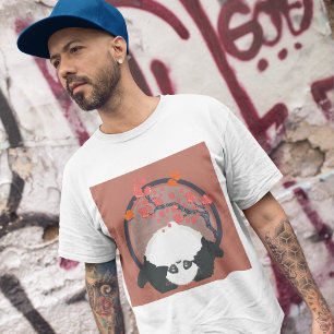 Panda Abaixo da Camisa T Sakura Blooming
