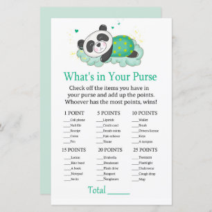 Panda adormecida O que há em seu jogo de bolsa