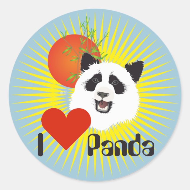 Panda autocolante (Ailuropoda melanoleuca) (Frente)