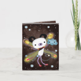 Panda Bear e um cartão de amigo de nuvem fofo com 