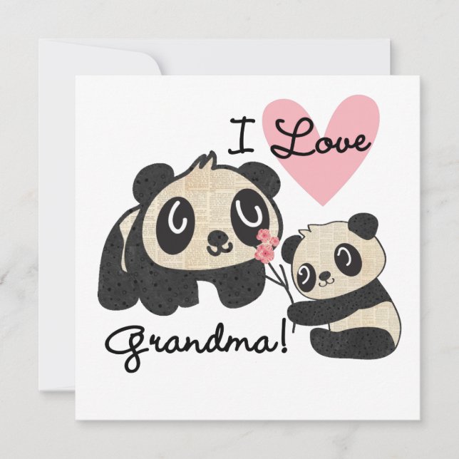 Panda Bears I Love Grandma (Frente)