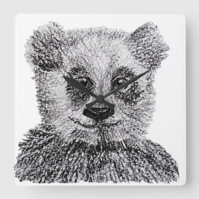 Panda Beba Seu Relógio De Parede Praça Personaliza (Frente)