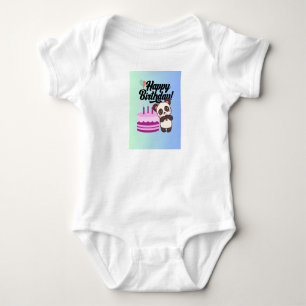 Panda Birthday deseja camiseta doce e divertida