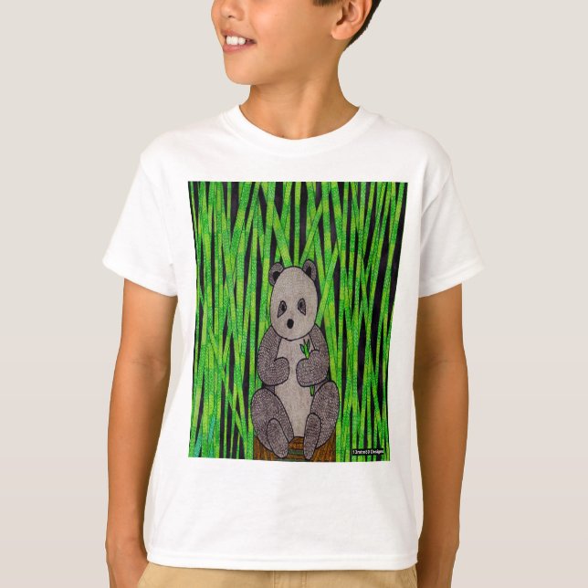Panda (branco) - Camiseta Básica Masculina (Frente)