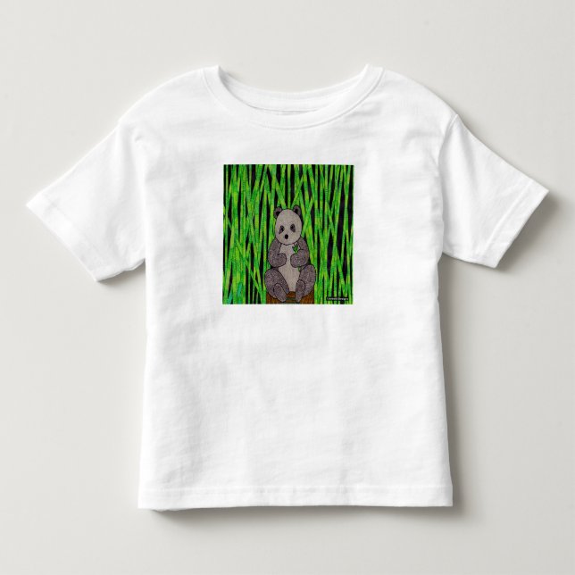 Panda (branco) - Camiseta para crianças pequenas (Frente)
