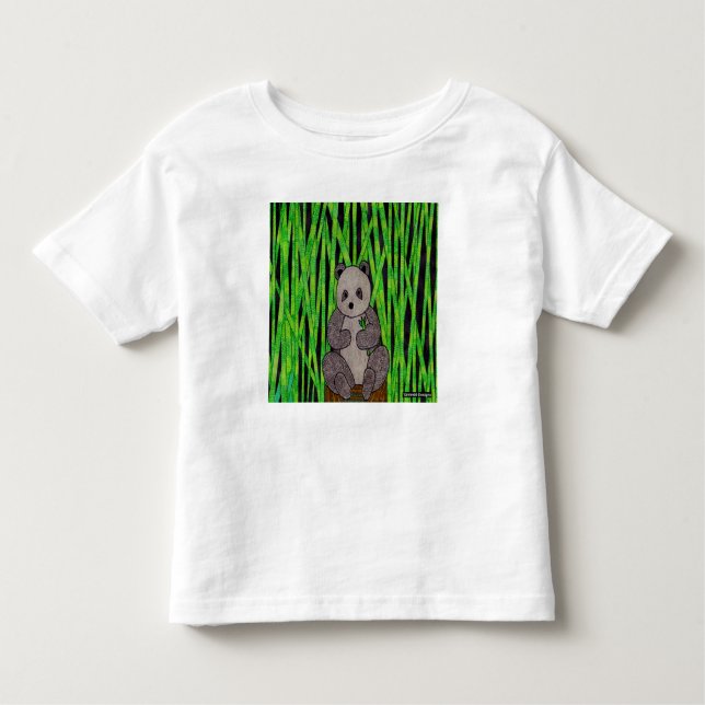 Panda (branco) - Toddler T-Shirt (Frente)