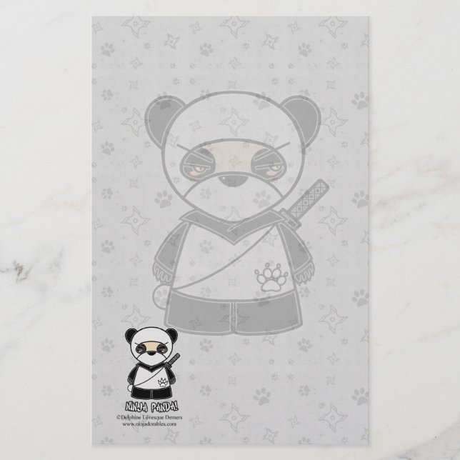 Panda de Ninja! Artigos de papelaria (Frente)