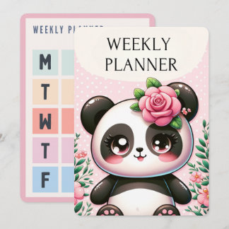 Panda de Petite Weekly Blossom Planner