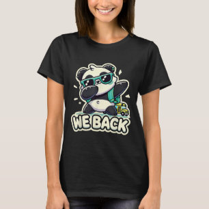 Panda De Volta Para A Escola Engraçada Camiseta De