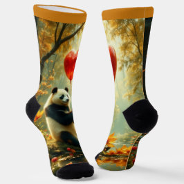 Panda e o balão do coração