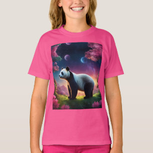 Panda em uma camiseta de jardim fantasia