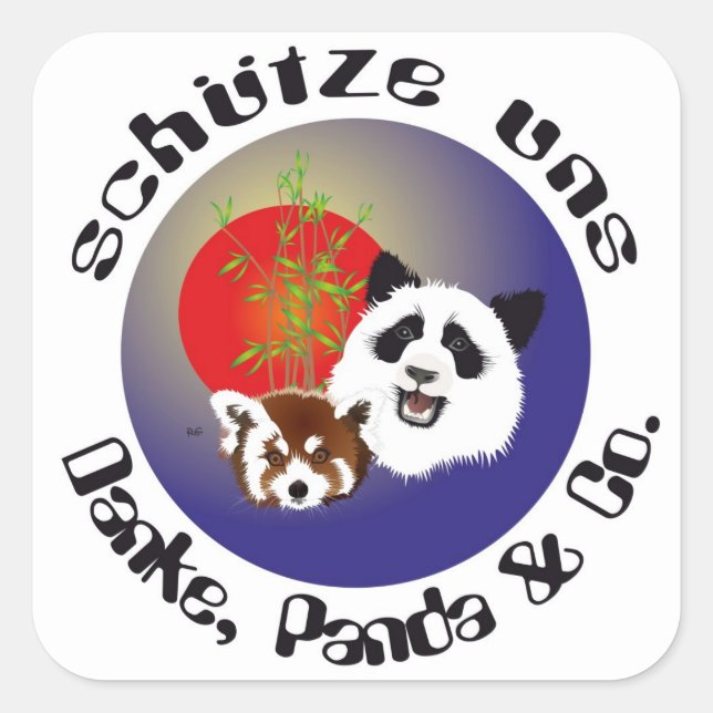 Panda encontro autocolante (Frente)