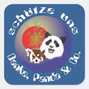 Panda encontro autocolante