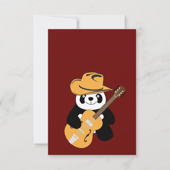 Panda engraçada com guitarra (Frente)