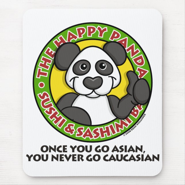 Panda feliz Mousepad (Frente)
