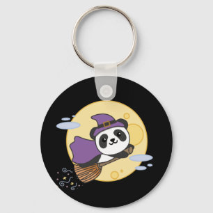 Panda Halloween Bruxas Crianças de Bruxas Chaveiro