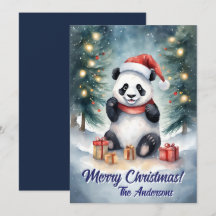 Panda Natal 3, Feriados Felizes, Cartão de Natal