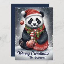 Panda Natal 4, Feriados Felizes, Cartão de Natal