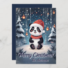 Panda Natal 6, Feriados Felizes, Cartão de Natal