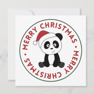Panda Natal Neve Animais de Inverno Pandas Convite