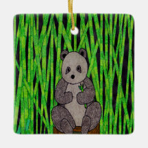 Panda - Ornamento de Cerâmica