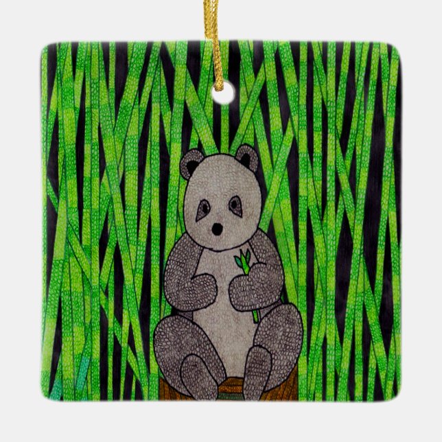 Panda - Ornamento de Cerâmica (Frente)
