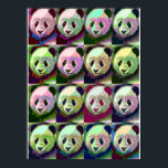 Panda Pop Art Poster<br><div class="desc">Panda Pop Art de Artwright, 2014.</div>