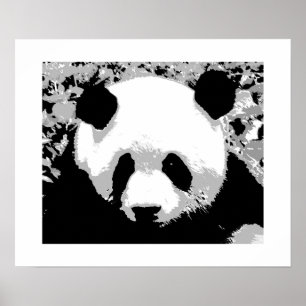 Panda Pop Art Poster Impressão - Posters Panda