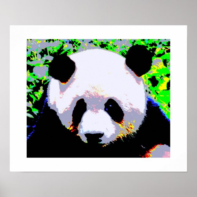 Panda Pop Art Poster Impressão - Posters Panda (Frente)