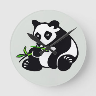 Panda - relógio redondo