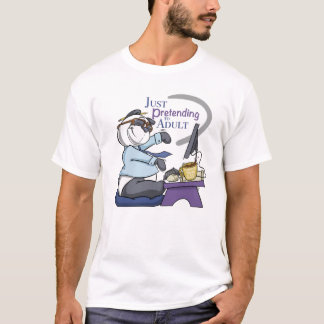 Panda só fingindo uma camiseta adulta