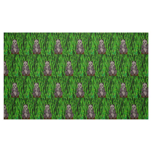 Panda - Tecido de Popelina de Poliéster (Fat Quarter)