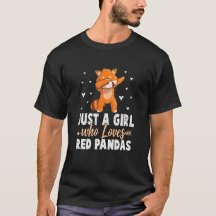 Panda Vermelha Cuta Camisa Panda Vermelha Gráfico_