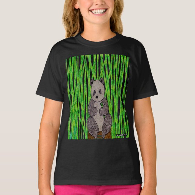 Panda (vívido) - Camiseta Básica Feminina (Frente)