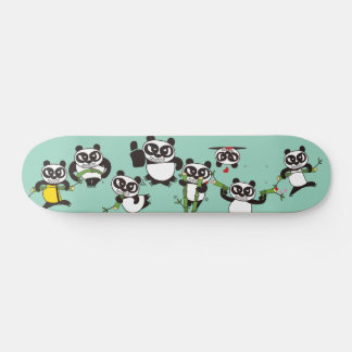 pandas de cara zangada Skateboard