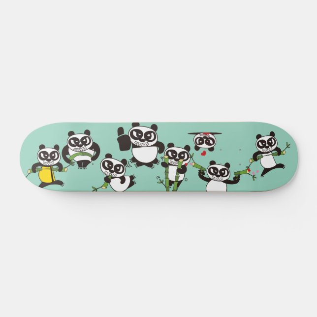 pandas de cara zangada Skateboard (Horz)