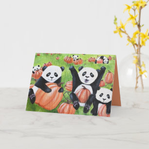 Pandas e Pumpkins Cair no Cartão