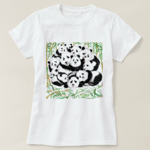 Pandas Familiares T-Shirt Engraçado